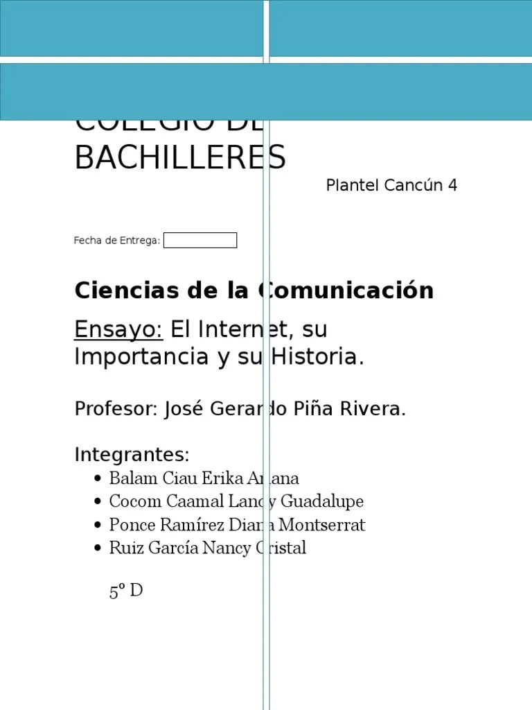 Ciencias De La Comunicación: Internet Y Su Importacia | PDF | Internet ...