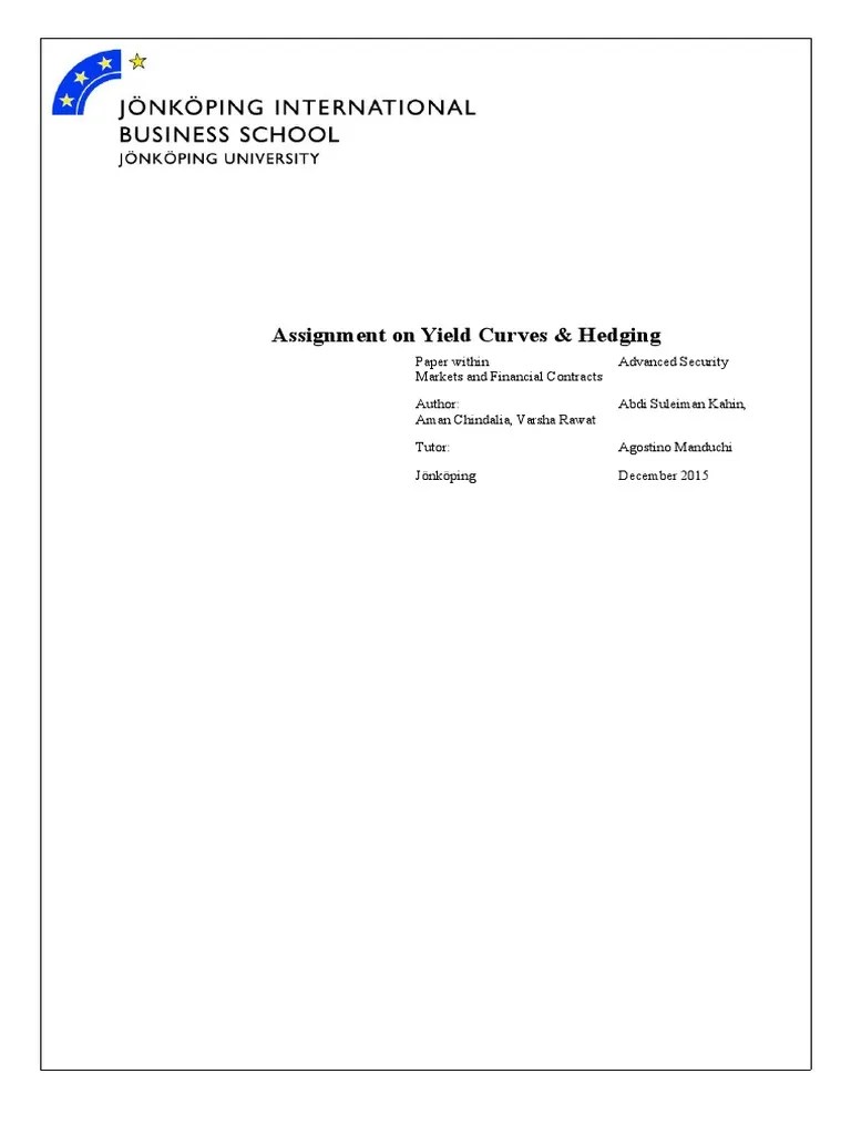Assignment Solution - Yield Curve And Hedging | PDF | Yield (Finance ...