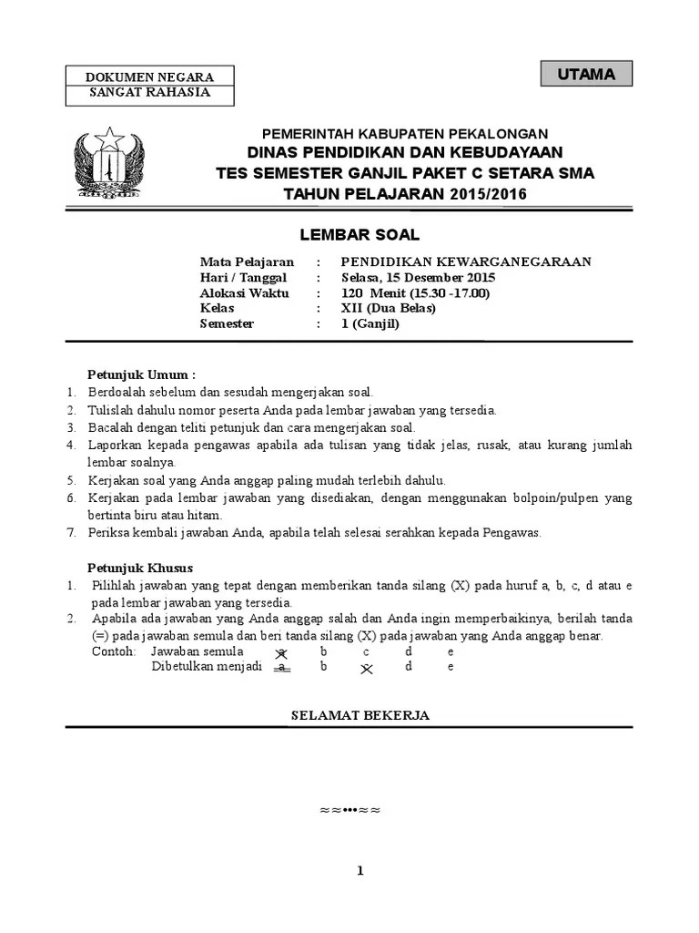 Check spelling or type a new query. Contoh Latihan Soal Soal Uas Matematika Smk Kelas 12 Semester 2