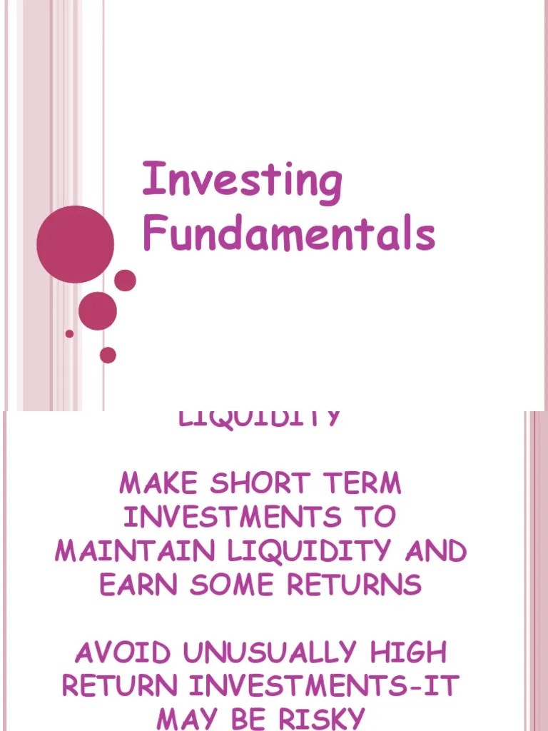 Chapter 6 Investing Fundamentals | PDF | Beta (Finance) | Investing