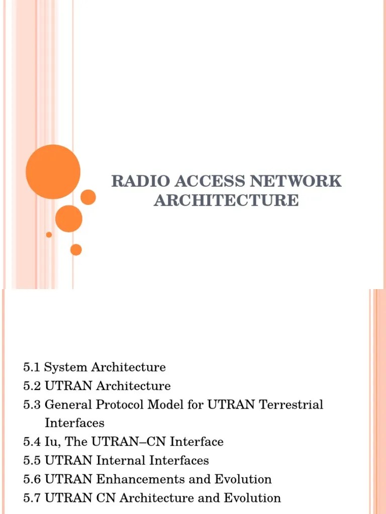 Radio Access Network Architecture | PDF | Ip Multimedia Subsystem | Communications Protocols