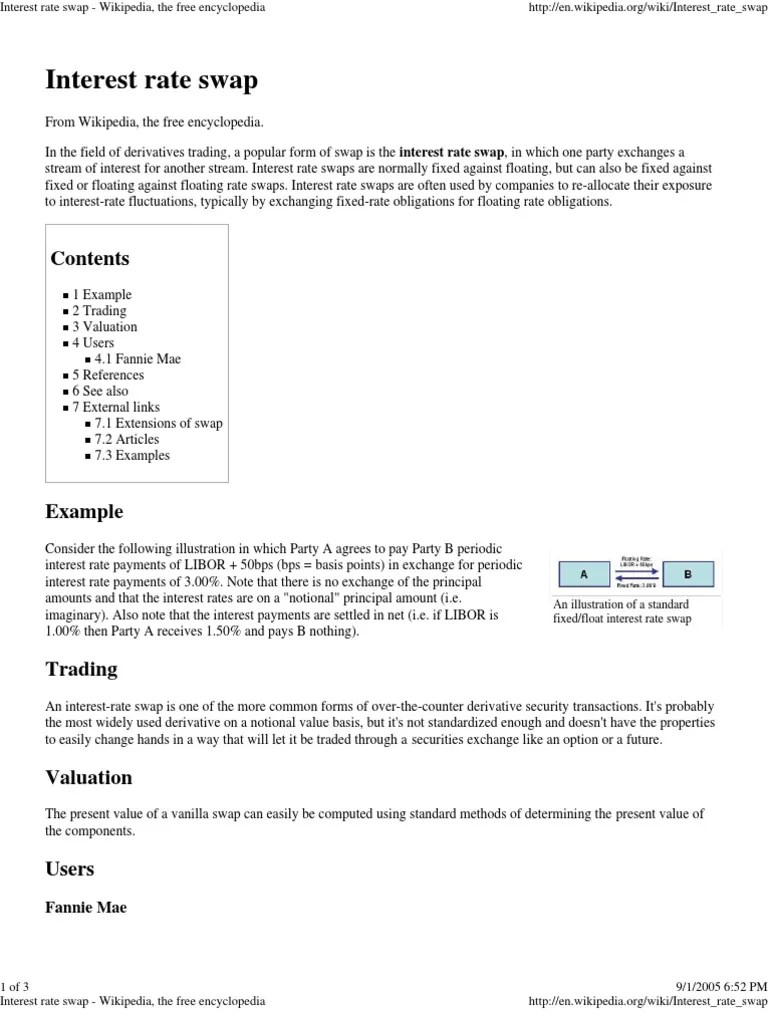 Interest Rate Swap | PDF