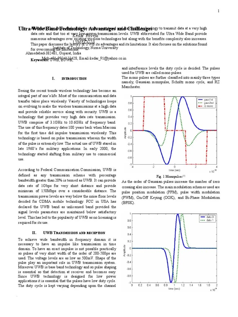 Ultra Wideband Technology | Download Free PDF | Ultra Wideband | Radio