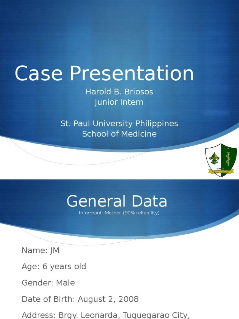 Pediatrics Case Presentation | PDF | Diseases And Disorders | Medicine