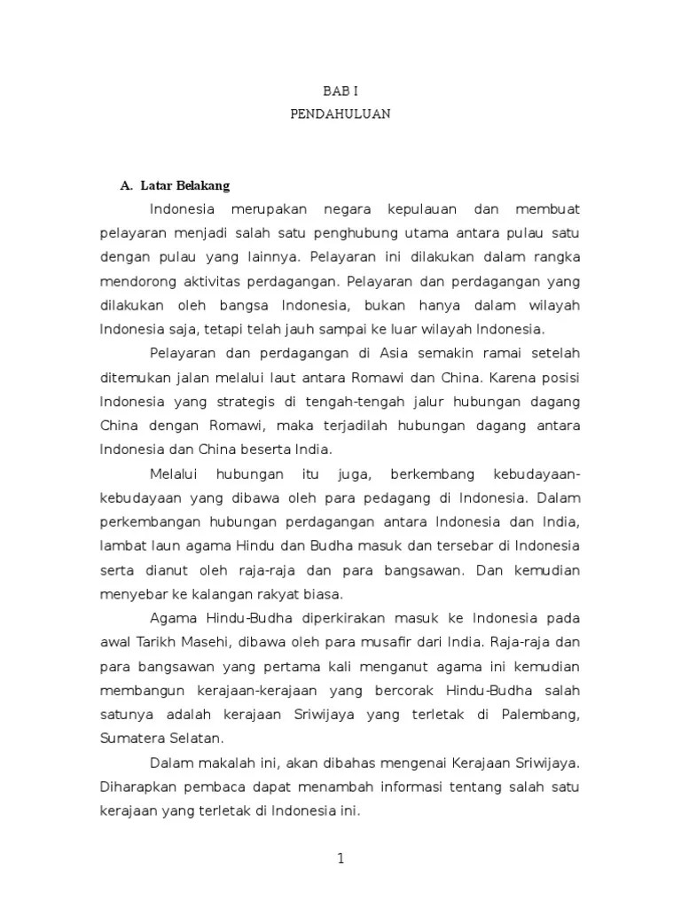 Makalah KERAJAAN SRIWIJAYA | PDF