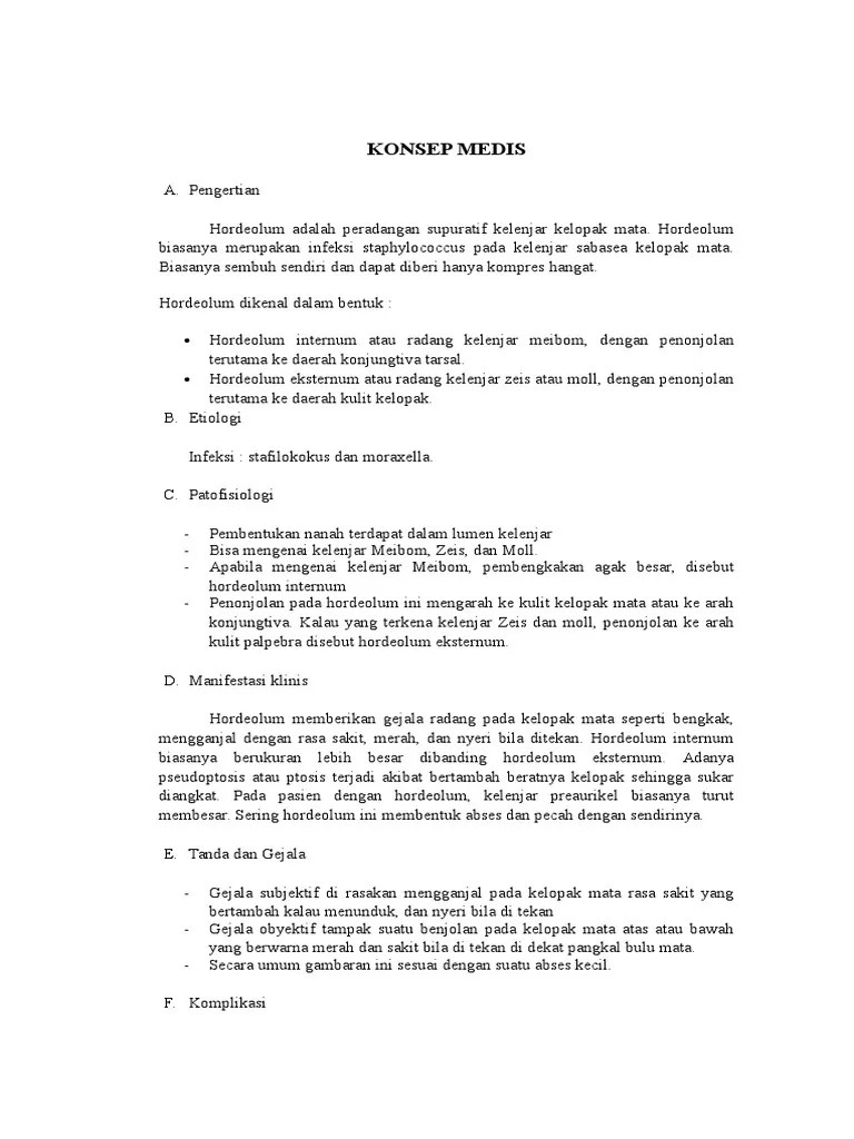 Konsep Medis Hordeolum | PDF