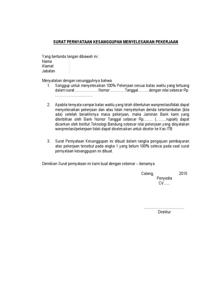 Foto copy sertifikat computer (microsoft word, excel, powerpoint); Cara Membuat Surat Pernyataan Penyelesaian Pekerjaan
