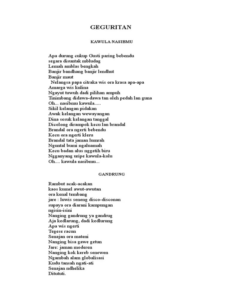 Geguritan Tema Lingkungan Hidup – Nasi