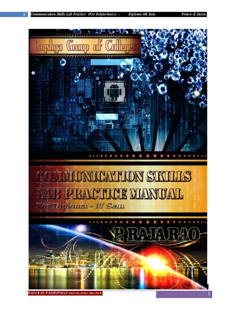 Communication Skills Lab Practice Manual (For Polytechnics) - Diploma 4th Semester | PDF ...