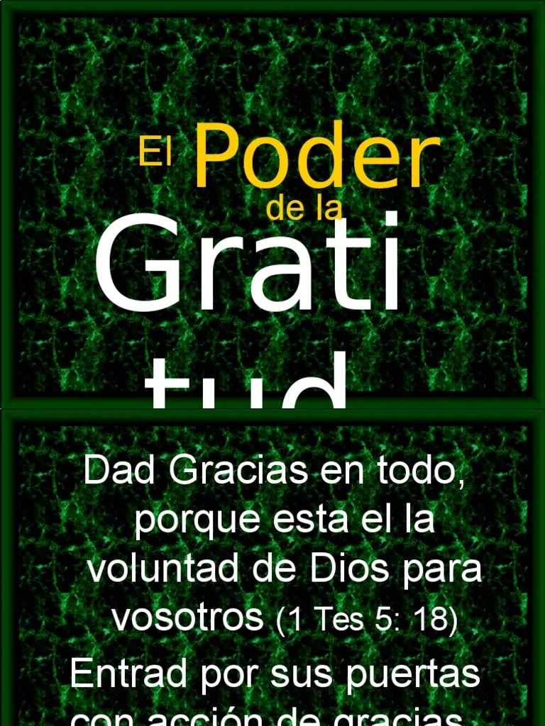 El Poder De La Gratitud | PDF | Gratitud | Dios