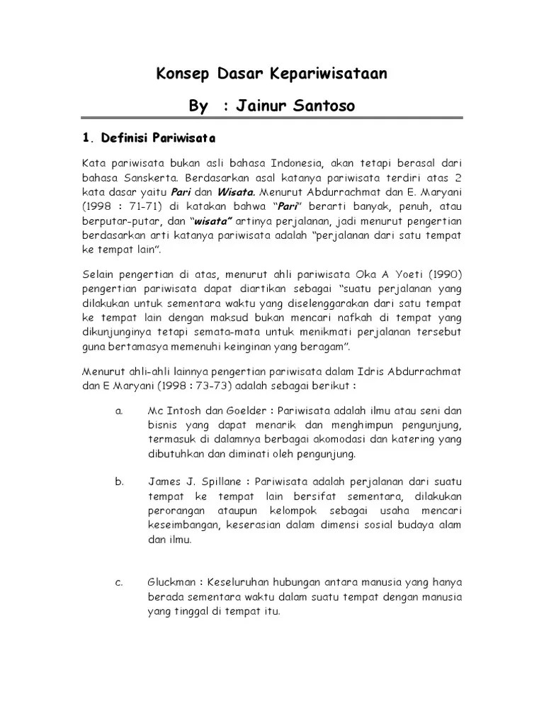Objek dan daya tarik wisata meliputi museum, peninggalan sejarah, . Konsep Dasar Kepariwisataan Pdf