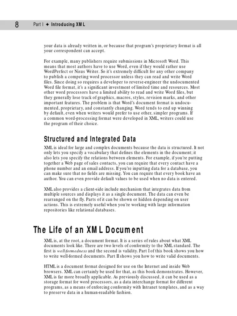 The Life Of An XML Document: Structured And Integrated Data | PDF | Xml ...