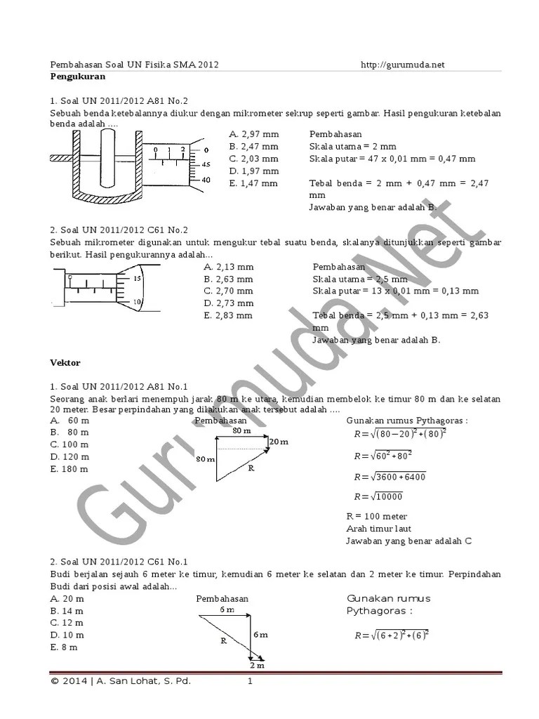 Guru fisika di sman 2 nubatukan lewoleba, kabupaten lembata, provinsi nusa tenggara timur. Ebook Pdf Un Fisika Sma 2012 Pdf