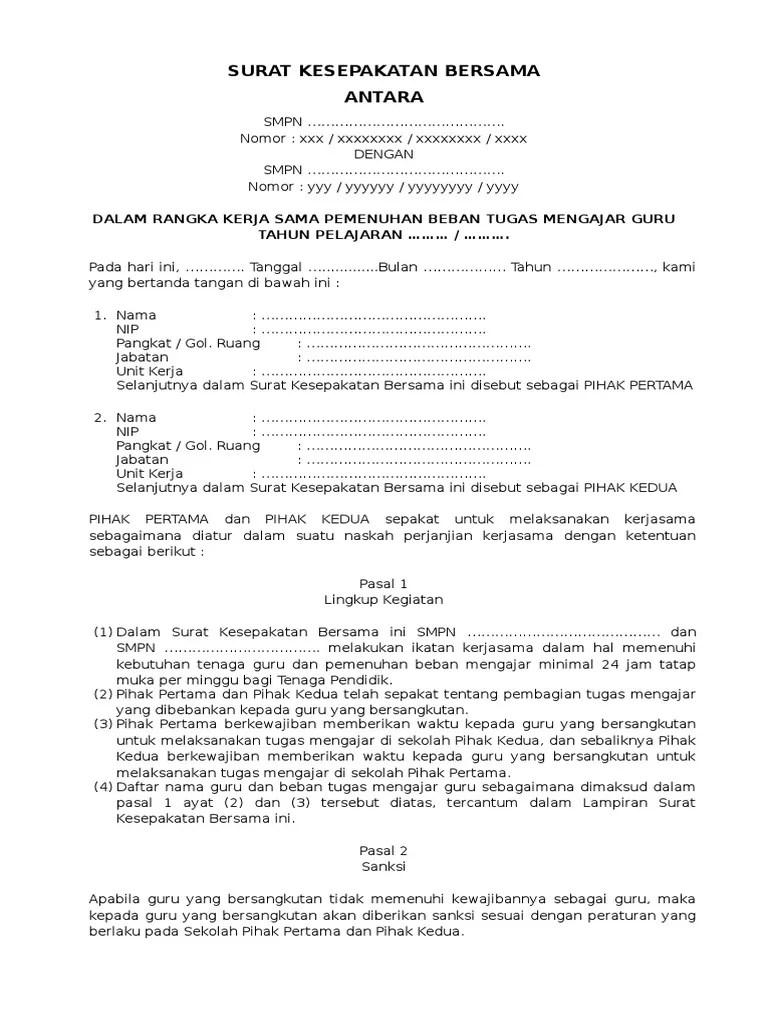 Apakah benar sebagai hak milik orang yang akan menjualnya, tanah warisan, dan lain sebagainya. Surat Kesepakatan Bersama (Baru)