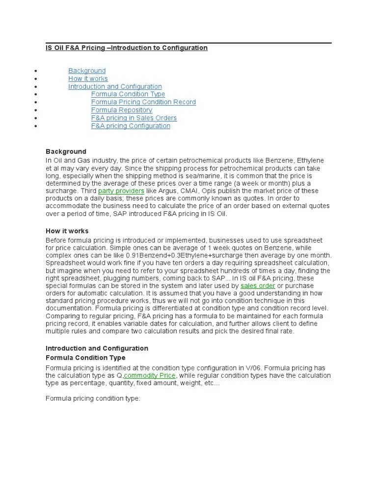 MAP For SAP Oil And Gas | PDF | Spreadsheet | Formula