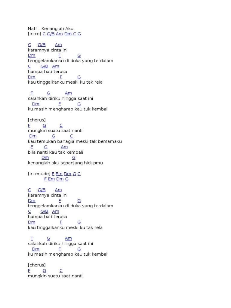 Check the best collection of kunci gitar lagu naff kenanglah aku chordtela for desktop, laptop, . 41 Chord Lagu Naff Kenanglah Aku Pics
