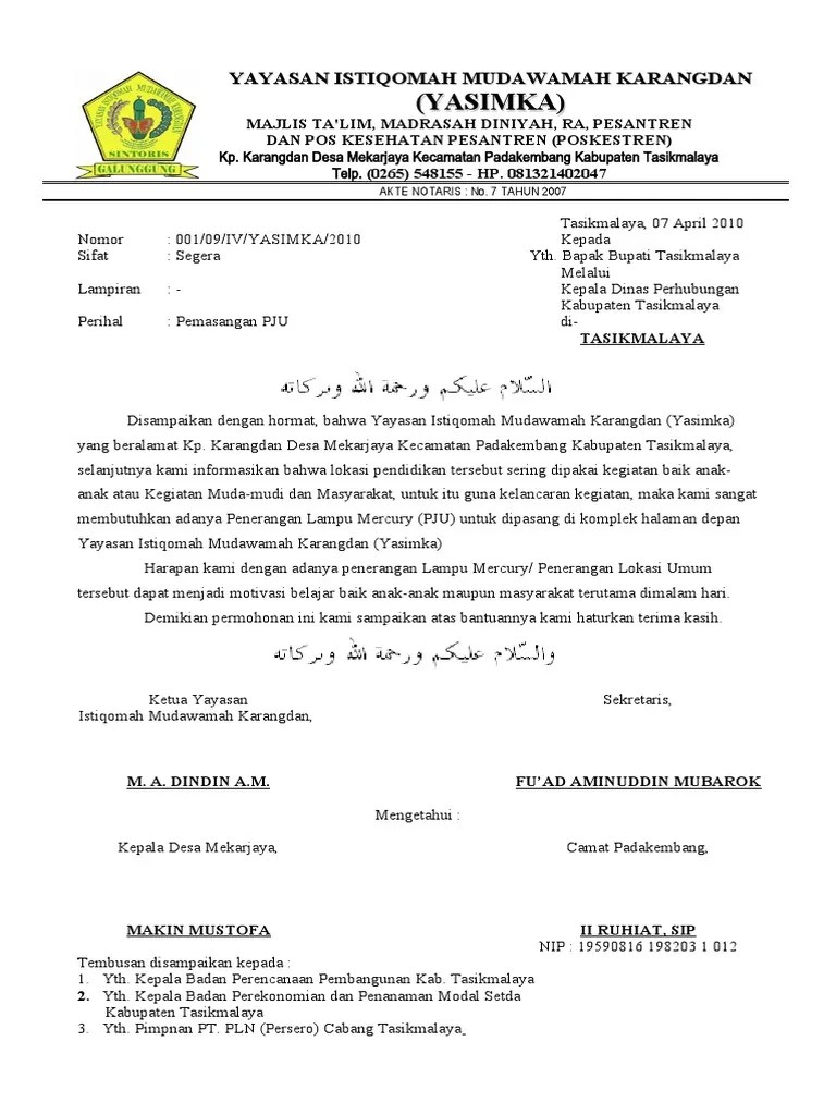 Kue kini kani bakery jalan mawar melati nomor 4 magelang jawa tengah telp (0274) 665776749 email. Contoh Proposal Pengajuan Penerangan Jalan Umum - Berbagai ...