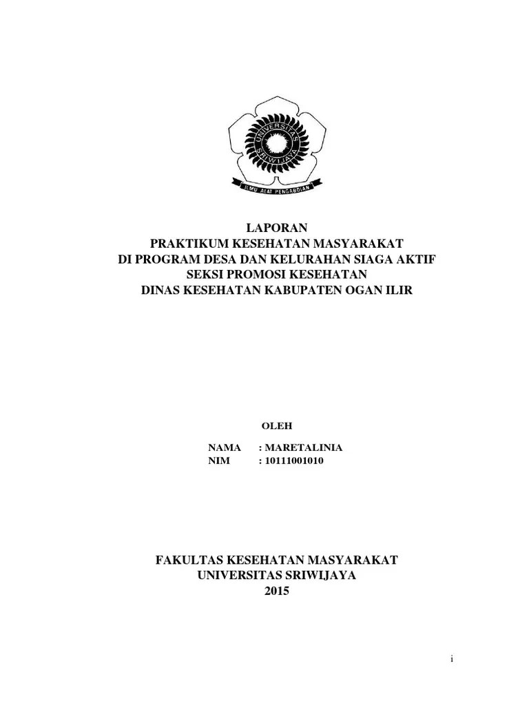 Manajemen terpadu balita sakit (mtbs) dalam pelayanan mtbs di puskesmas dinas kesehatan kota. Contoh Laporan Pkl Kesehatan