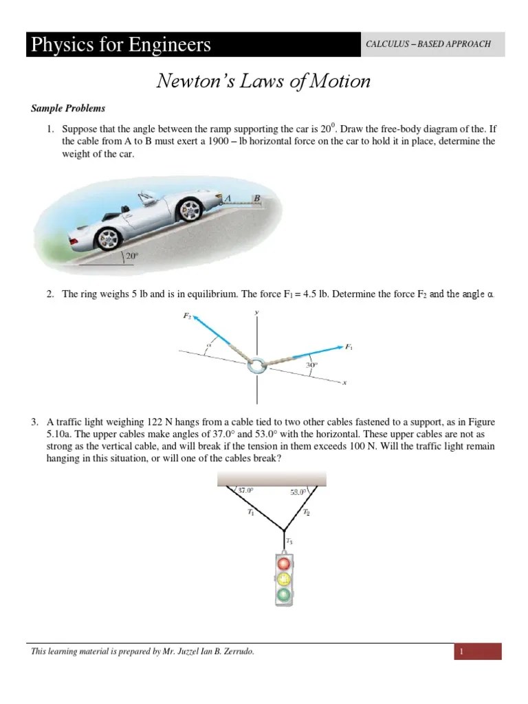 Calculus-Based Physics Problems | PDF | Friction | Force