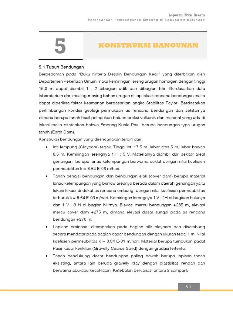 Download laporan nota desain revisi. 05 - Laporan Nota Desain - Embung Bulungan - Pendahuluan.docx