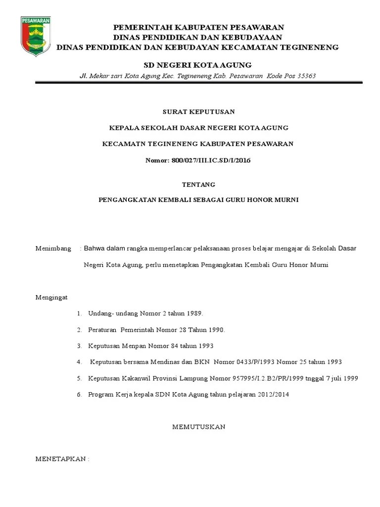 SK Pembagian Tugas | PDF