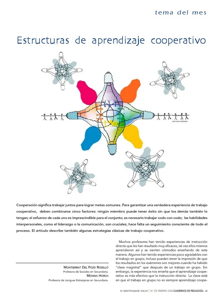 Estructuras De Aprendizaje Cooperativo PDF | PDF | Aprendizaje | Plan De Estudios