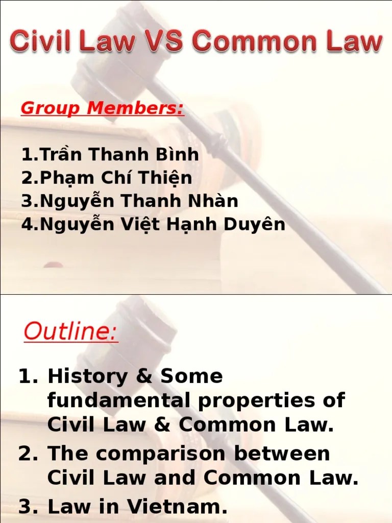 Civil Law Vs Common Law | PDF | Civil Law (Legal System) | Common Law