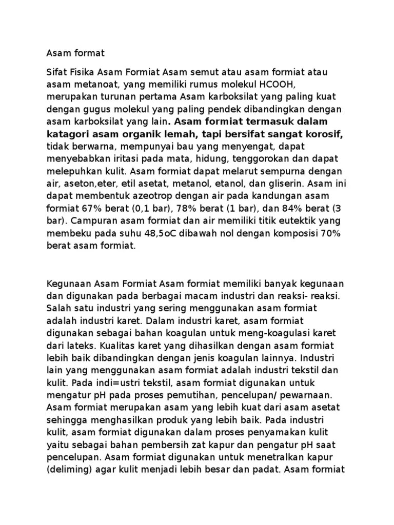 Asam Format | PDF