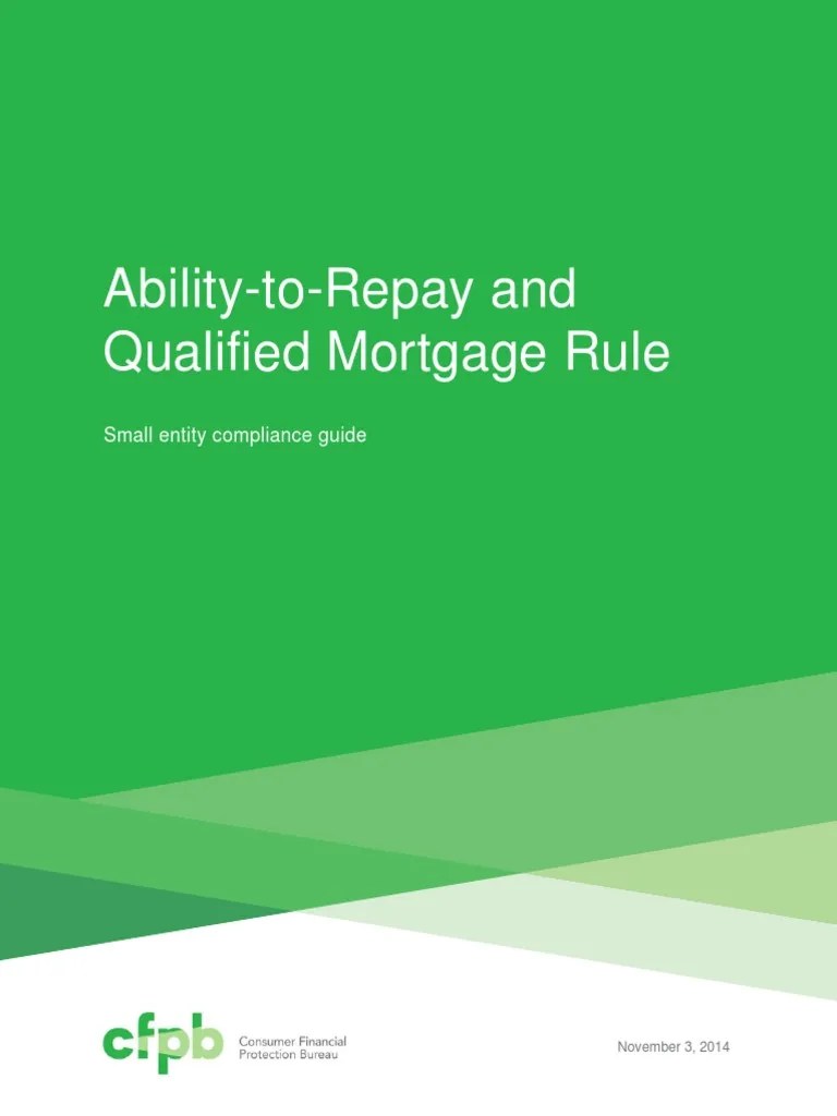CFPB Small Entity Compliance Guide, 2014 | PDF | Mortgage Loan | Credit ...