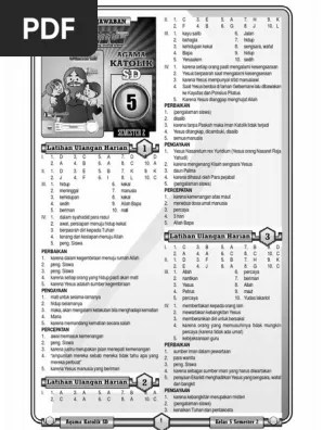 Pendidikan agama kristen kelas 4 pembahasan latihan ulangan . Katolik Kelas 5 Pdf