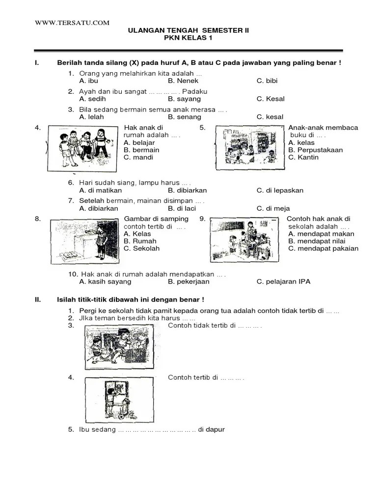 Soal pkn kelas 5 sd by sasori_4 in types > articles & news stories and soal. Contoh Soal Pkn Untuk Kelas 1 Sd Soal Kelasmu