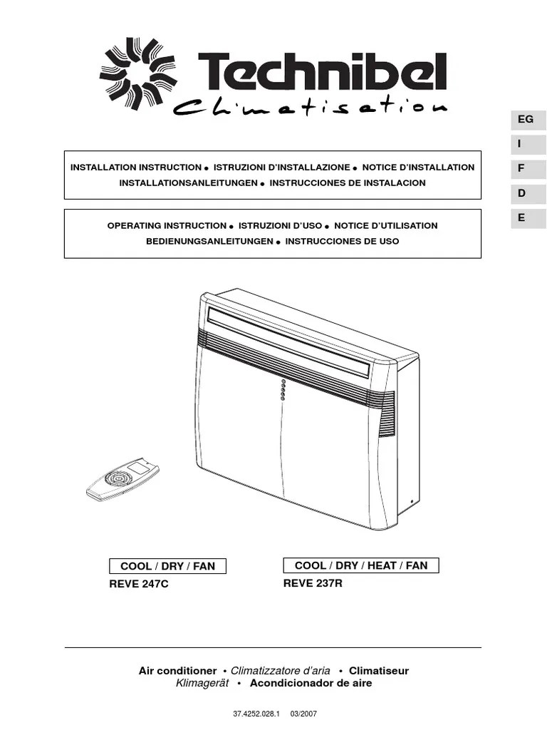 CLIMATISATION - Selecteur REVE - TECHNIBEL - UM PDF | PDF | Climatisation |  Température