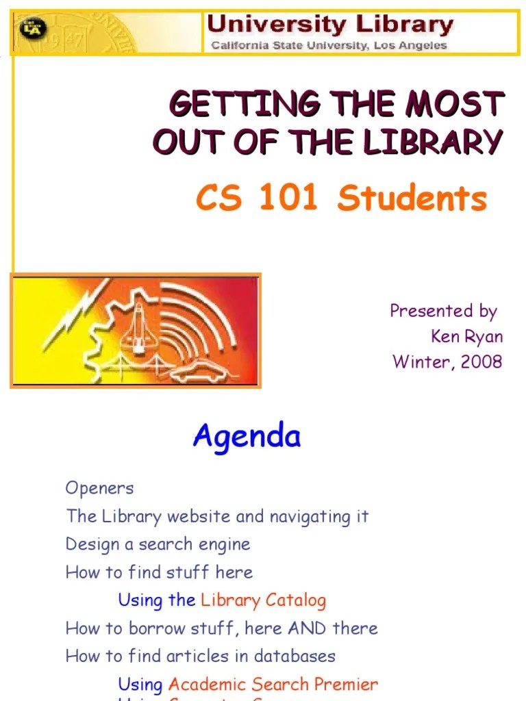 Getting The Most Out Of The Library | PDF | Libraries | Databases