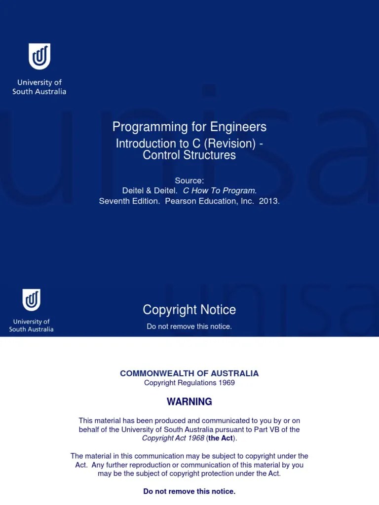 Programming For Engineers 1 | PDF | Control Flow | C++