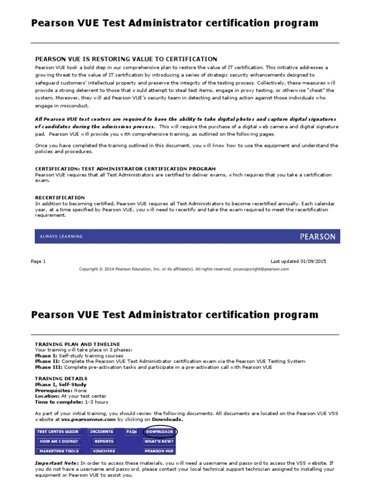 Pearson Vue Value Of Certification At Myrtle Sturm Blog