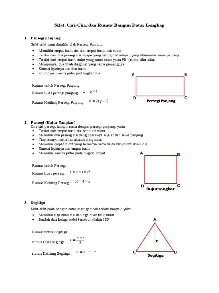 MTK Sifat Bangun | PDF