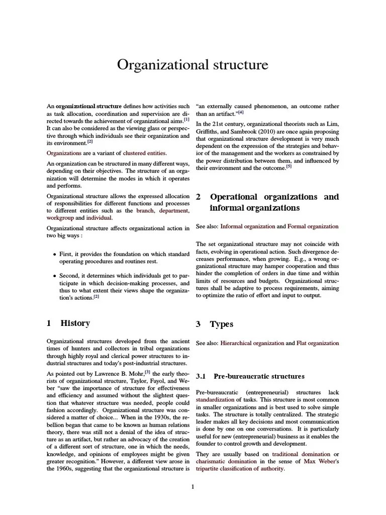 Organizational Structure | PDF | Organizational Structure | Business