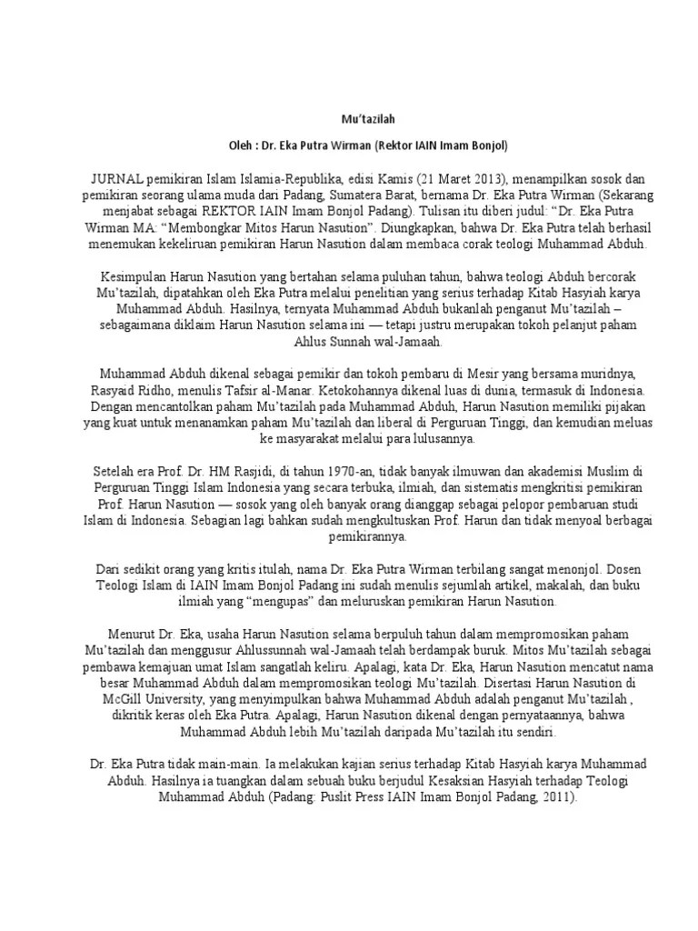 Mu&rsquo;tazilah Pdf