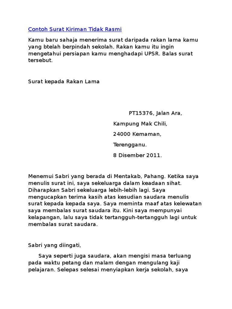 Pengalaman bercuti di perkampungan nelayan cuti sekolah telah pun . Surat Tidak Rasmi Aktiviti Cuti Sekolah Terbaru Letter Website