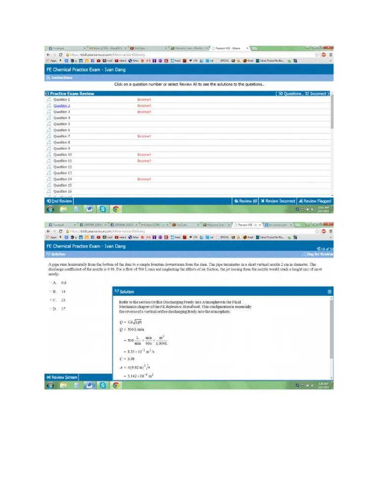 FE Exam Questions And Answers Screenshots | PDF