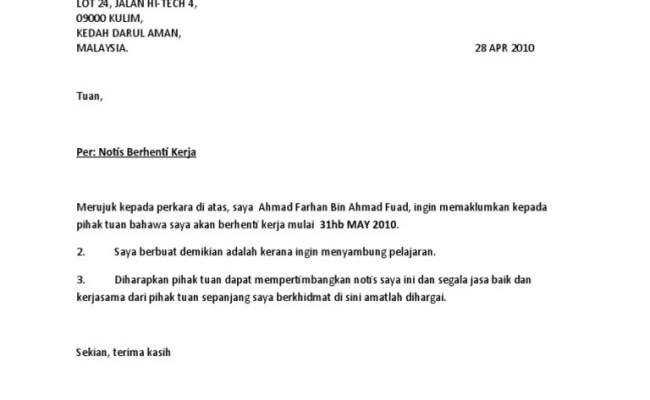 Contoh surat pengesahan majikan jawatan pekerja. Contoh Surat Berhenti Kerja Dari Majikan Kepada Pekerja Englshpua