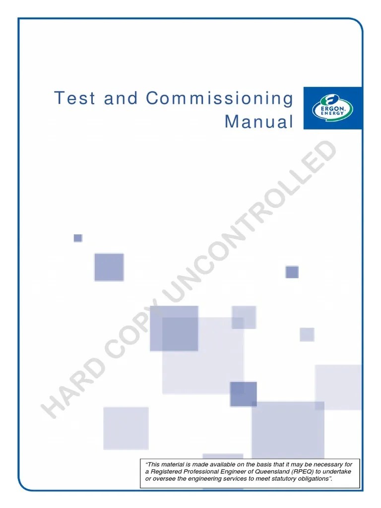 Testing And Commissioning Manual.pdf | Verification And Validation | Project Management