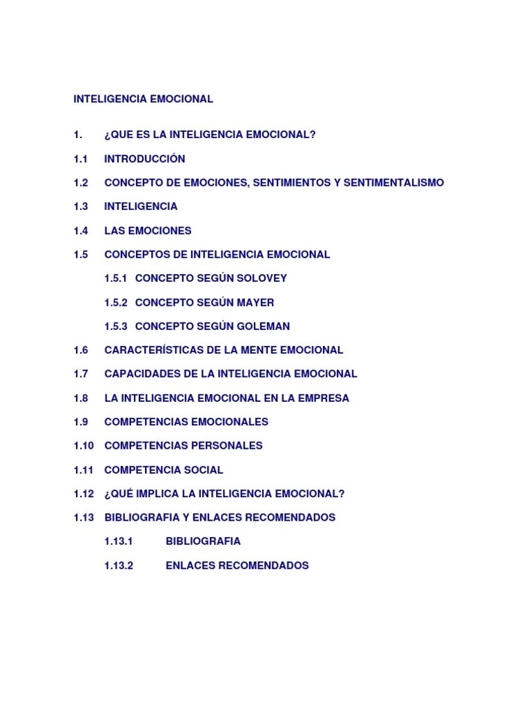 Curso De Inteligencia Emocional Ud. 1 | PDF | Inteligencia | Las Emociones