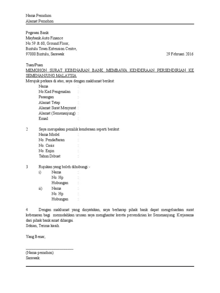 Contoh Surat Rasmi Kepada Lhdn 