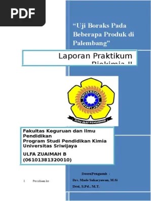 Formalin pada makanan jajanan di kantin uin alauddin makassar tahun . Laporan Uji Boraks Pdf