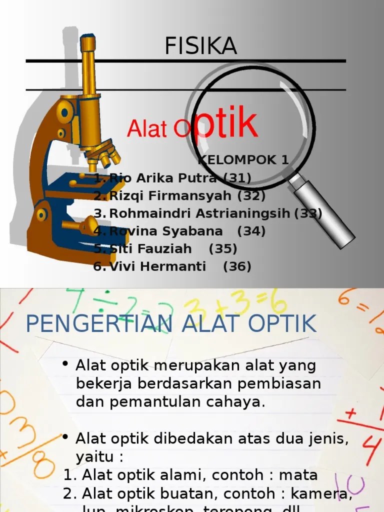 Contoh soal alat optik,pengertian alat optik,rumus optik lensa. Alat Optik Pdf