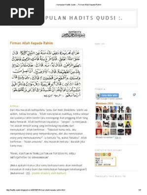 Kumpulan Hadits Qudsi - PDF | PDF