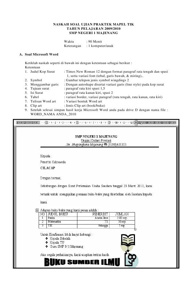 Contoh file soal uts lengkap kelas 1 6 sdmi semua mata pelajaran 20162017 berikut ini adalah kumpulan dari berbagi sumber tentang contoh soal ujian praktek microsoft excel 2007 yang bisa gunakan untuk bank soaldownloadsd dan diunduh secara gratis dengan menekan tombol download biru dibawah ini. Contoh Soal Praktek Microsoft Access Dan Jawabannya Berbagi Contoh Soal