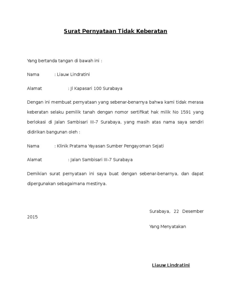 Contoh Surat Pernyataan Tidak Ikut Bpjs Contoh Surat 