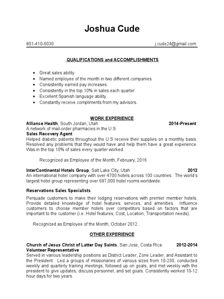 Josh Resume Updated Pdf